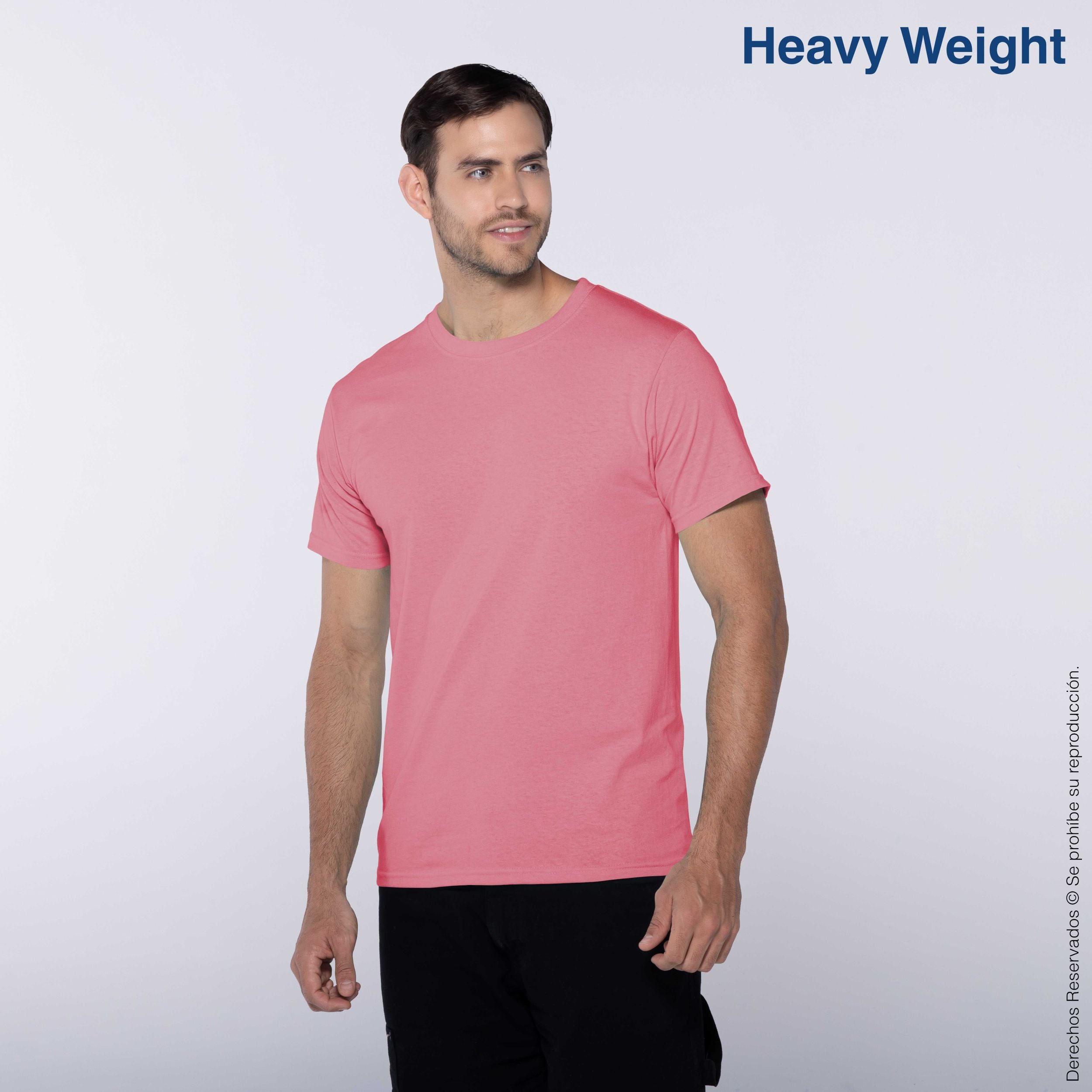 Adult Unisex Heavy Weight Crew Neck Short Sleeve T Shirt (White)