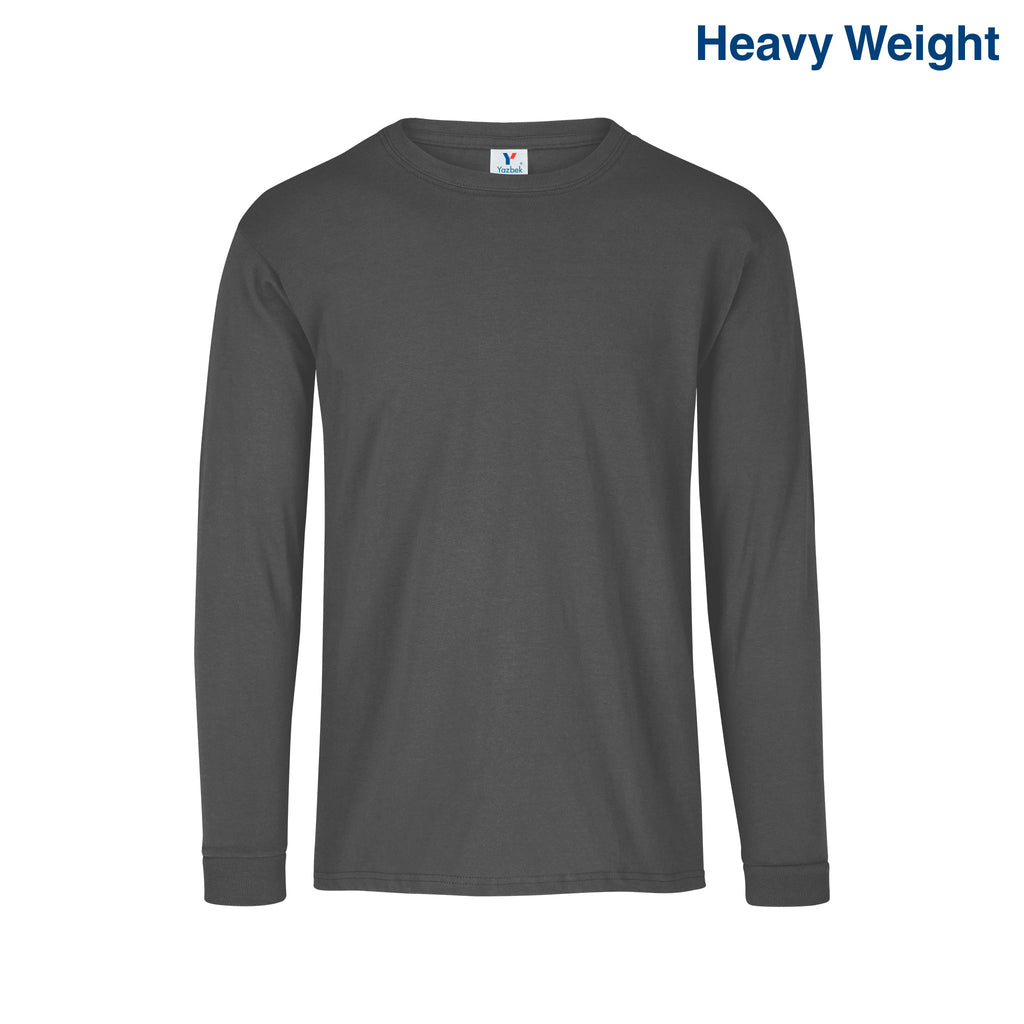 Adult Unisex Heavy Weight Crew Neck Long Sleeve T Shirt (Jade)