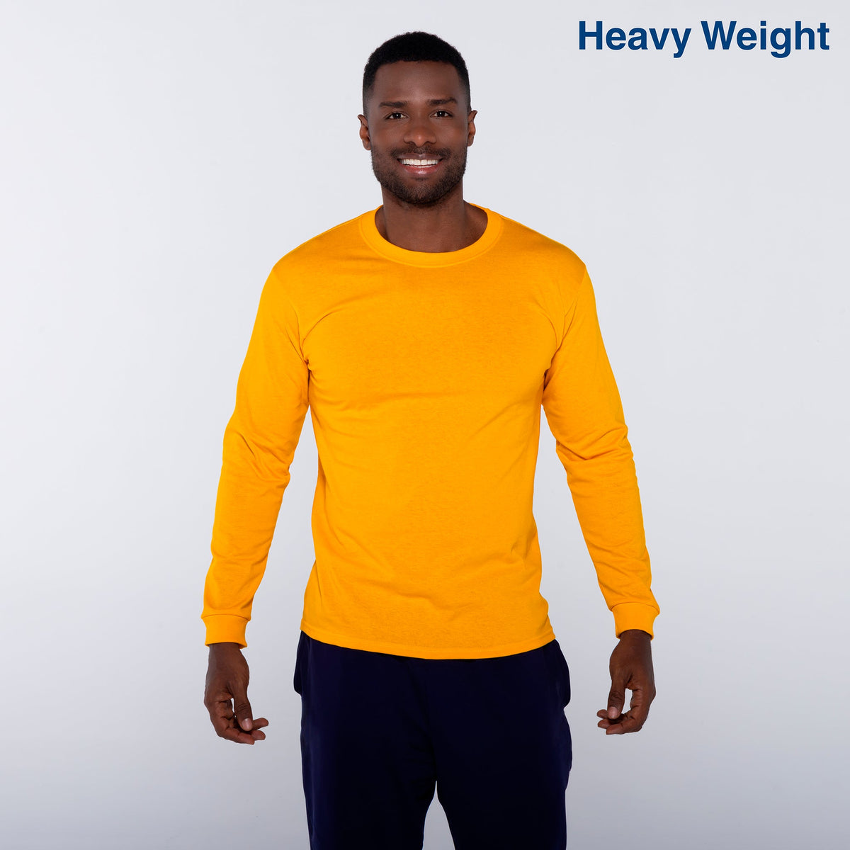 Adult Unisex Heavy Weight Crew Neck Long Sleeve T Shirt (Jade)