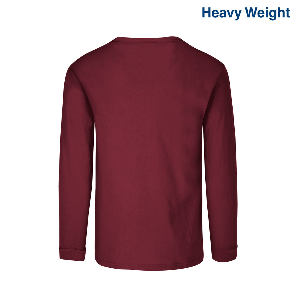 Adult Unisex Heavy Weight Crew Neck Long Sleeve T Shirt (Jade)