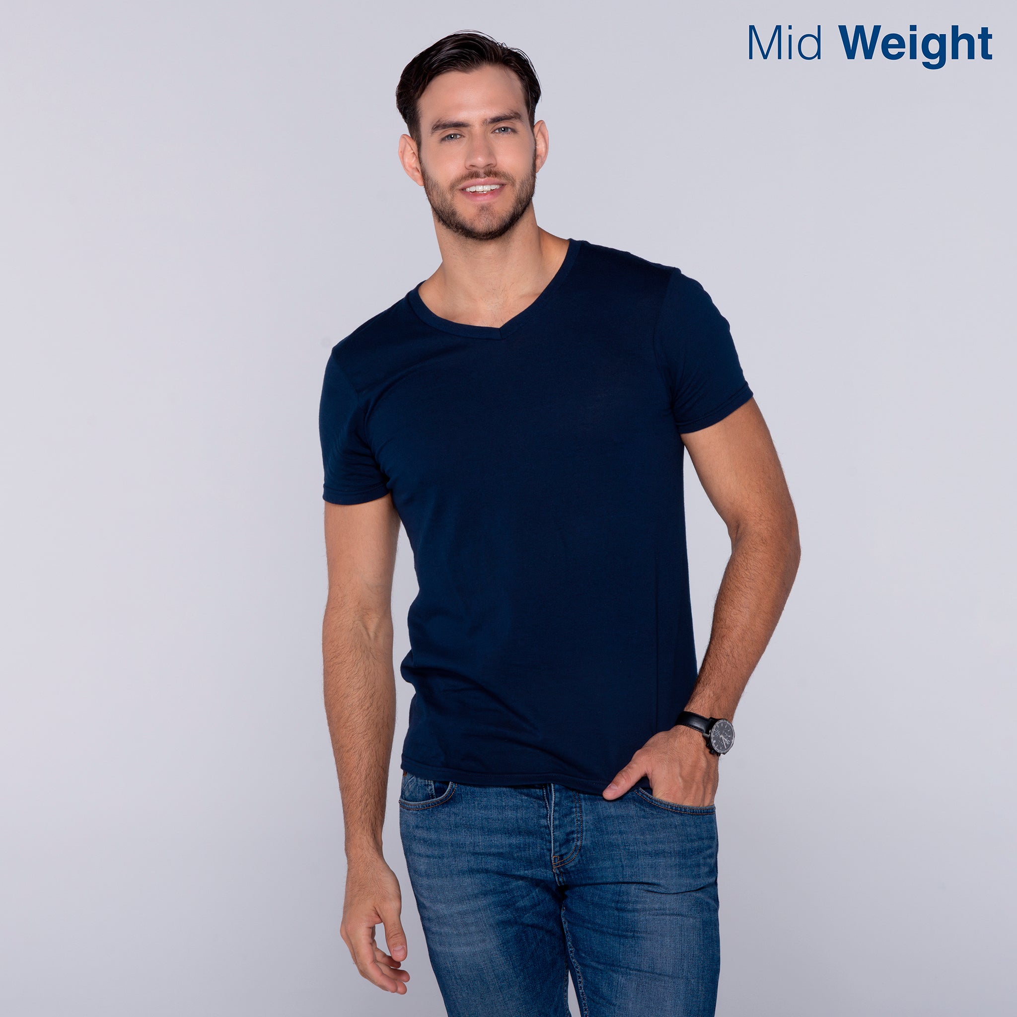 Adult Unisex V-Neck Short Sleeve T-Shirt