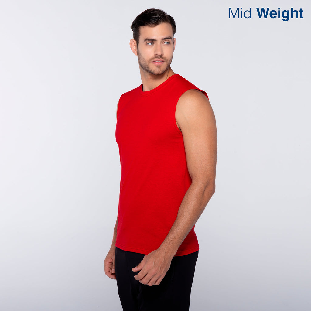 Adult Unisex Crew Neck Sleeveless T Shirt (Heather Grey)