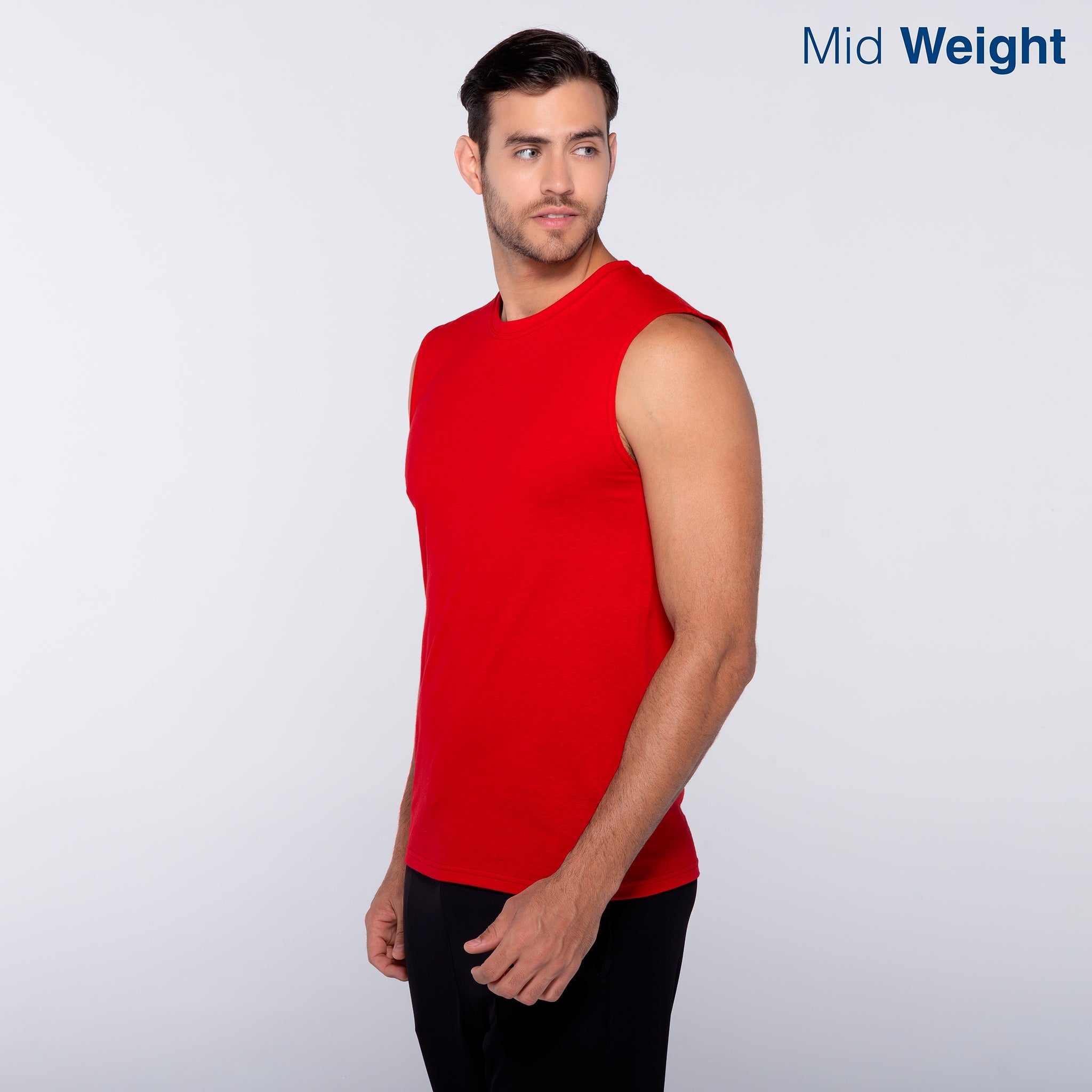 Adult Unisex Crew Neck Sleeveless T Shirt (Heather Grey)