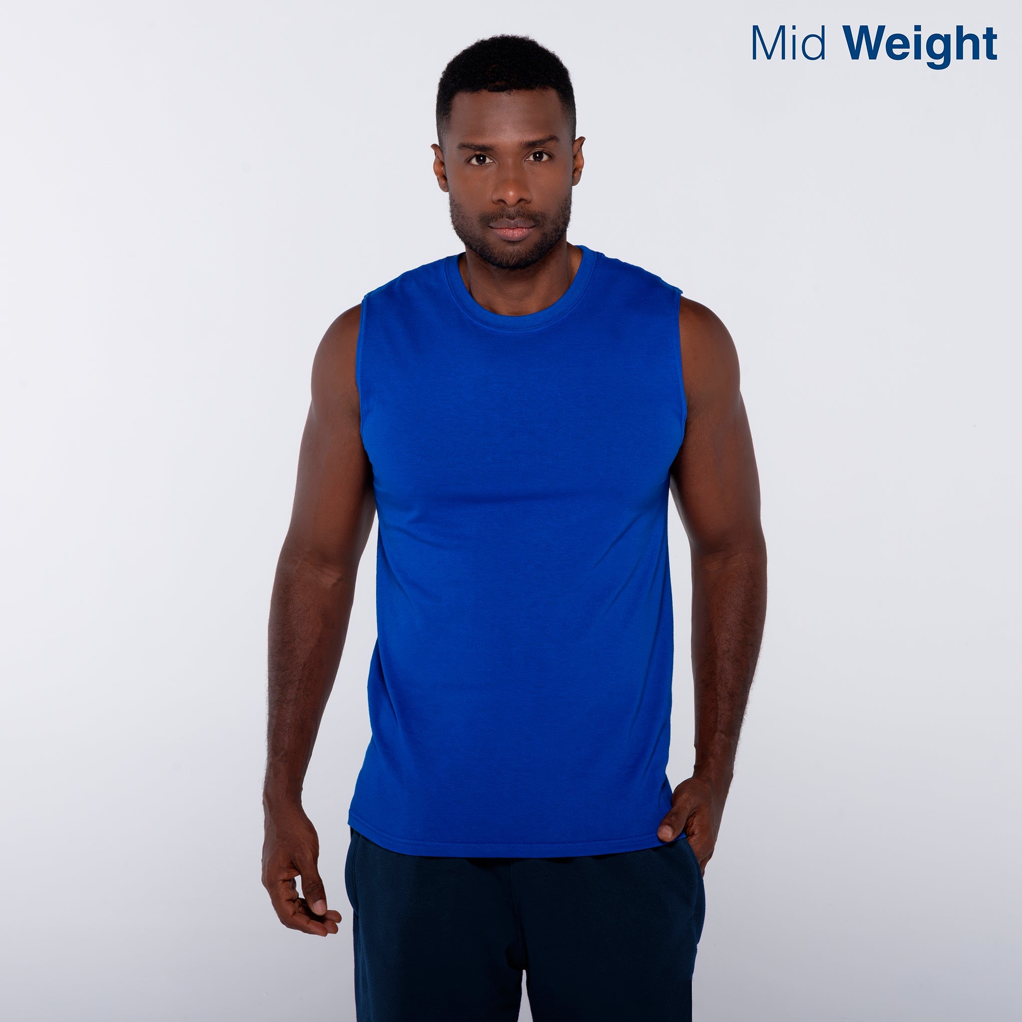 Adult Unisex Crew Neck Sleeveless T Shirt (Heather Grey)